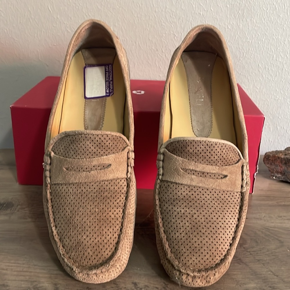 Van Eli Ramira Taupe Suede Driving Flat - Picture 2 of 9